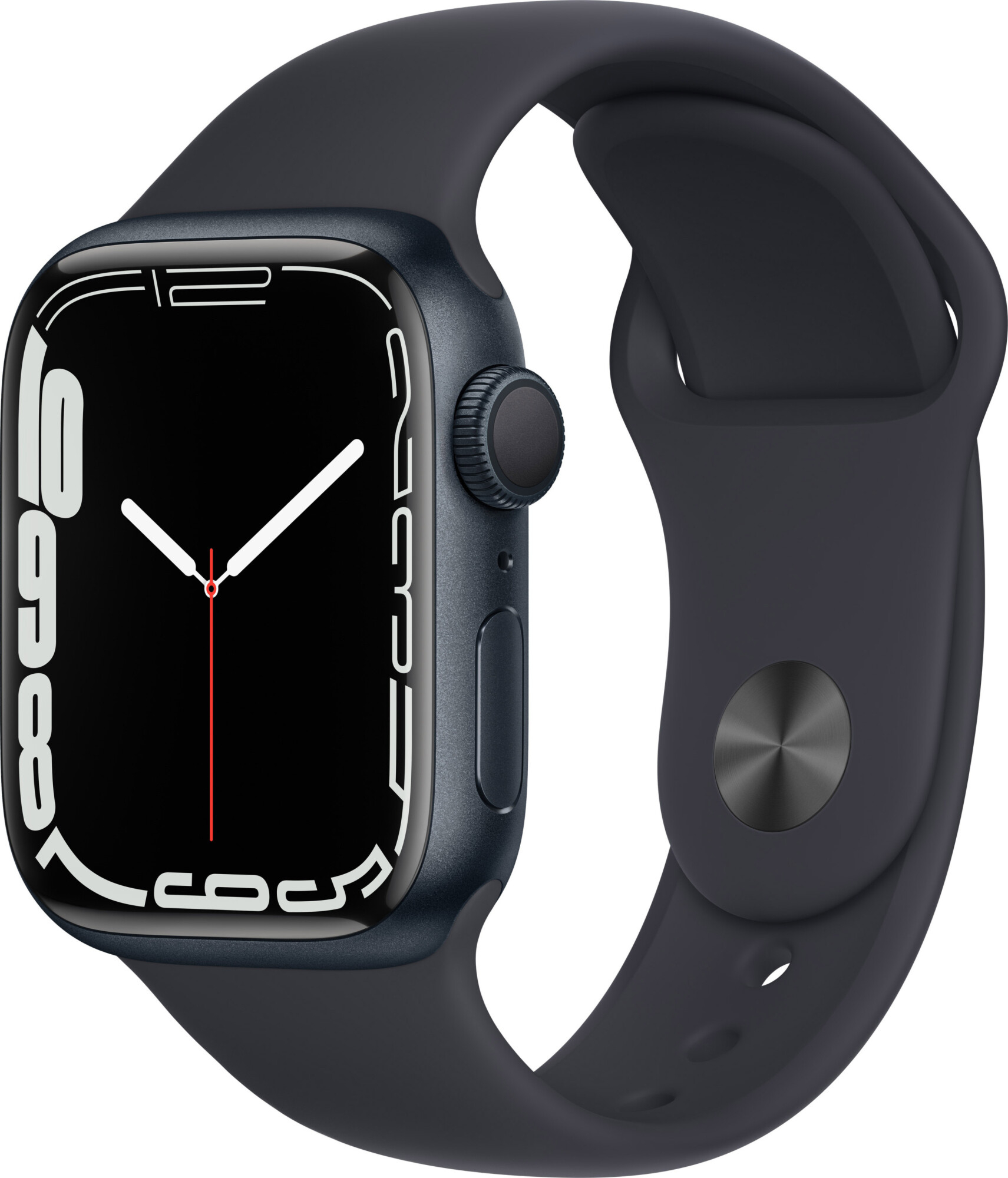 Apple Watch Series 7 GPS 45mm Midnight Aluminum Case With Midnight Sport Band (MKN53) 